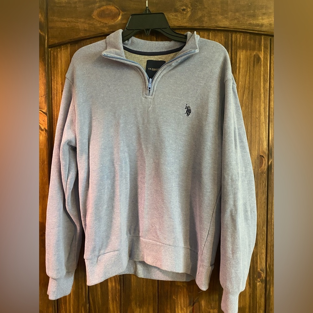 Light Blue Polo Half Zip